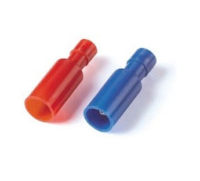 THOMAS & BETTS  TNF14-4MB-XV               Fully Insulated Nylon Male Bullet Disconnects for Wire Range 16-14, Blue