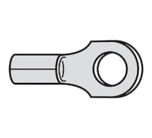 THOMAS & BETTS  B86NP               Non-Insulated Ring Terminal, Length 0.75in, Width 0.31in, Bolt Hole #8, Wire Range #18-#14 AWG, Copper, Nickel Plated, 1,000 Pack