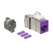 LEVITON  61SJK-RP6               Mod Jack, Atlas-X1, Category 6 Shielded Connector, Purple