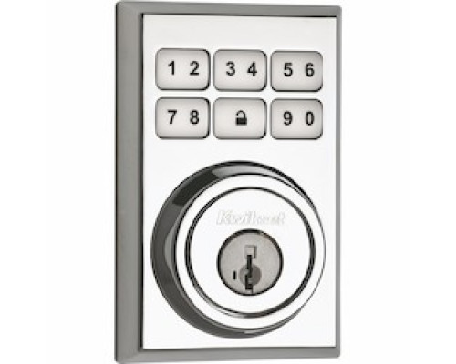 KWIKSET  99100-009               91 Contemporary SmartCode Electronic Deadbolt featuring SmartKey Security and ZigBee Technology in Polished Chrome