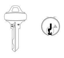 SCHLAGE ALLEGION BRAND  35-002-C123        Door Lock Cylinder Key Blank, Classic, Conventional, Everest, Embossed, Standard, Operating, C123 Keyway, Nickel Silver