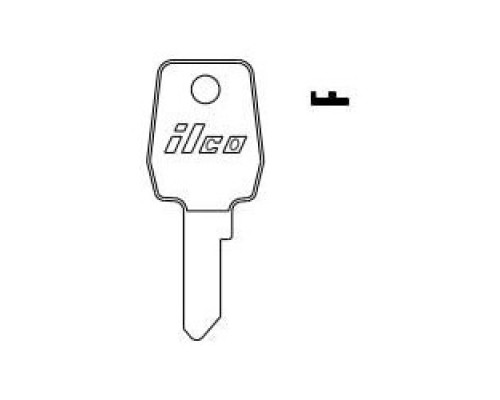 KABA ILCO CORP  LF10 NP A14               Cylinder Lock Key Blank, Brass, Nickel Plated, 14 Price Group, For Lowe and Fletcher