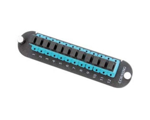 CORNING CCH-CP12-E6        Closet Connector Housing CCH Panel, SC adapters, Simplex, 12 fiber, 50 µm multimode OM3/4