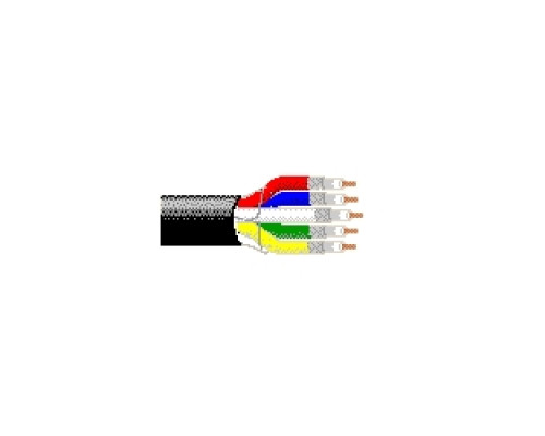 BELDEN BAV  1418B 010500               Coax - Bundled RGB Coaxial Cable 5 26 AWG FPE SH PVC PVC Black