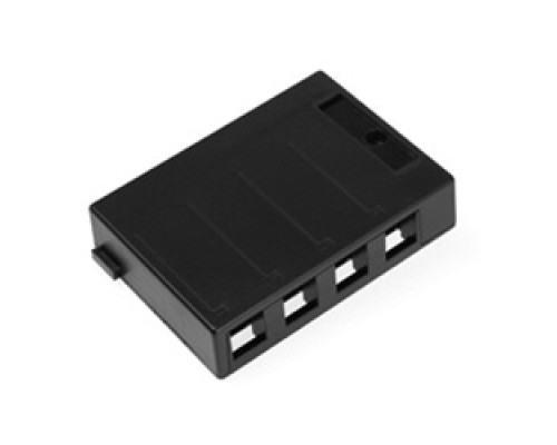 LEVITON  41089-4EP               QuickPort Surface Mount Housing, 4-Port, Black