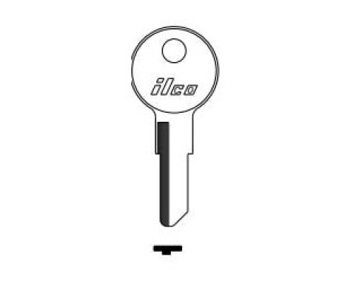 KABA ILCO CORP  C1041N NP A08  AA28302412              Cylinder Lock Key Blank, Brass, Nickel Plated, 8 Price Group, For Chicago