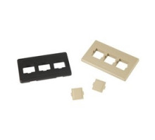 COMMSCOPE ENTERPRISE SOLUTIONS  106650864  M13C-003              M13C Type Furniture Faceplate, Three Port, Black