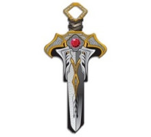 LUCKY LINE PRODUCTS INC  B144K               House Key, Kwikset, Dagger, Brass, Enamel Coating, 1 each per Card