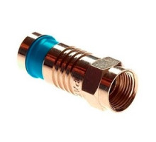 PLATINUM TOOLS INC  28001J               F RG6Quad Compression Connector, Nickel Plate. 75/Jar.