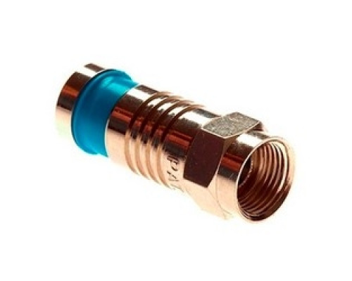 PLATINUM TOOLS INC  28001J               F RG6Quad Compression Connector, Nickel Plate. 75/Jar.