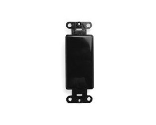 LEVITON  80414-E               Decora Plastic Adapter Plate, Blank - No Hole, With-ears, And Two Mounting Screws. Black