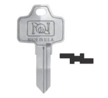 NATIONAL CABINET LOCK  D8778               Lock Key Blank, Pass Key, Reversible, 5 or 6-Disc Tumbler, Brass
