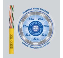 BERK-TEK  10167309               LANmark-2000, Category 6+, Plenum UTP Cable, Yellow, Reel in a Box