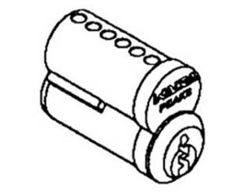 KABA ILCO CORP  3840-26D-1006-S               Cylinder Lock Interchangeable Core, Peaks Classic, 140 6-Pin, Uncombinated, S Keyway, Small Format, Capped, Satin Chrome