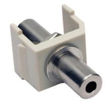 HUBBELL PREMISE WIRING  SF35FFOW               Audio Video Connector, 3.5mm Stereo Jack FF, nickel finish, 1-pack, office white
