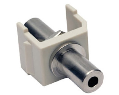 HUBBELL PREMISE WIRING  SF35FFOW               Audio Video Connector, 3.5mm Stereo Jack FF, nickel finish, 1-pack, office white