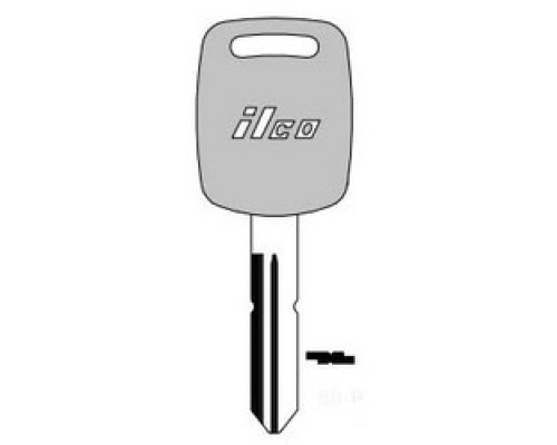 KABA ILCO CORP  B88-P NP A09  IAJ01621002              Vehicle Key Blank, Plastic Head, Brass, Nickel Plated, 9 Price Group, For Saturn