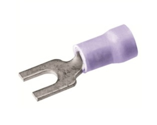 BURNDY  TP1410F  509288              Copper Terminal, Fork Tongue, 16-14 AWG, #8-#10 Stud, Vinyl Insulated, Tin Plated