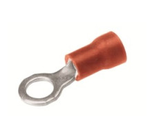 BURNDY  TP1610  509484              Copper Terminal, Ring Tongue, 22-16 AWG, #8-#10 Stud, Vinyl Insulated, Tin Plated