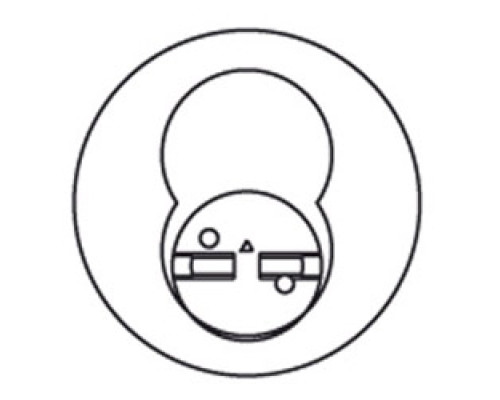 MEDECO HIGH SECURITY LOCKS  320275-26-Z02               Security Lock Cylinder Housing, Mortise, 6-Pin, Satin Chrome, With Z02 Adams Rite Cam