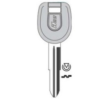 KABA ILCO CORP  MIT8-PT NP  IAX00001042              Vehicle Key Blank, Transponder Key, Brass, Nickel Plated, For Mitsubishi