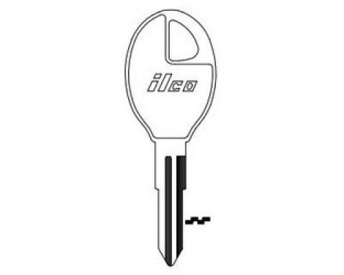 KABA ILCO CORP  DA31 NP A04  X210              Vehicle Key Blank, Brass, Nickel Plated, 4 Price Group, For Infiniti/Nissan, Nissan, Subaru