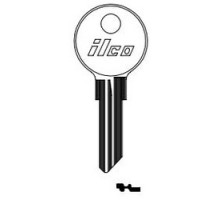 KABA ILCO CORP  104AM NP A03  AL2529609B              Cylinder Lock Key Blank, 6-Disc, Brass, Nickel Plated, 3 Price Group, For Chicago