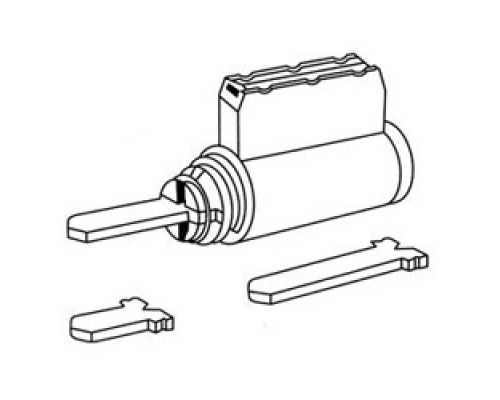 KABA ILCO CORP  15395GA-04-KD  IIDJ5026XXXX              Cylinder Lock, Key-In-Knob, 5-Pin, Sargent LA Keyway, Keyed Different, Satin Brass, For Universal Lockset/Leverset/Padlock