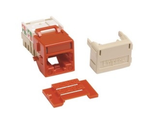 COMMSCOPE UNIPRISE SOLUTIONS  760149930  UNJ10GT-OR              Category 6A Jack, Ultra 10 UNJ10G, U/UTP, Information Outlet, Orange