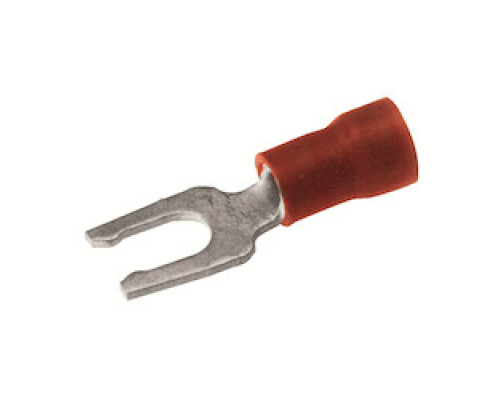 BURNDY  BA16EL6  636493              Polyvinyl Chloride Insulated Copper Fork Terminal, Stud Size: 6, Wire Strip Length: 13/64