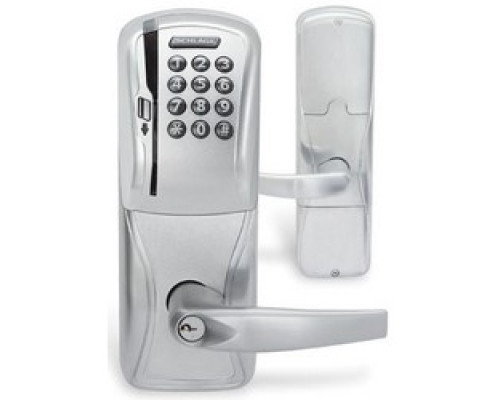 SCHLAGE ALLEGION BRAND  AD250-CY70MSK-SPA-626-J-RH 4B 13247 10025 134        Standalone Electronic Lock, Magnetic Stripe, Keypad, Sparta Lever, 4 to 26 Volt DC, 250 Milliampere, Satin Chrome, Without FSIC Cylinder