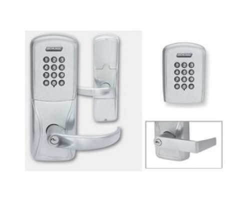 SCHLAGE ALLEGION BRAND  AD200-CY70KP-RHO-626-P-C-RH 4B 13247 10025 134        Electronic Door Lock, Cylindrical Chassis, Keypad, Right Hand, Rhodes Lever, C Keyway, Satin Chrome, 4AA Battery Kit, For Class/Storeroom
