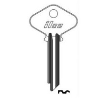 KABA ILCO CORP  D9 NP A17  AA00005162              Cylinder Lock Key Blank, 7-1/2-Pin, Brass, Nickel Plated, 17 Price Group, For Yale