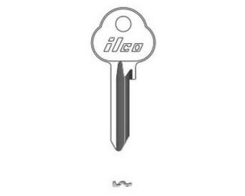 KABA ILCO CORP  V61A NP A12               Vehicle Key Blank, Brass, Nickel Plated, 12 Price Group, For Volvo