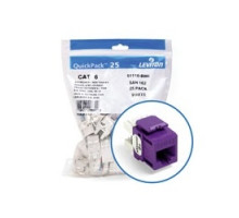 LEVITON  61110-BP6               Jack, C6+ 25PK Purple