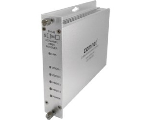 COMNET COMMUNICATION NETWORKS  FVR41M1               4-channel Digitally Encoded Video Receiver, MM, 1 Fiber