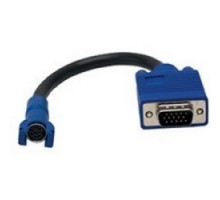 HUBBELL PREMISE WIRING  15MP6P1               Audio/Video Connector, D-Sub, 15-Pin, Male 8-Pin to Female, 8