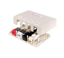 HUBBELL PREMISE WIRING  ISB2EI               Housing, Surface Mount, 2 Port, Electric Ivory