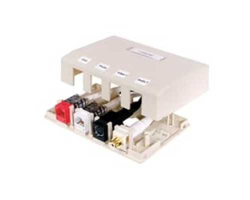 HUBBELL PREMISE WIRING  ISB2EI               Housing, Surface Mount, 2 Port, Electric Ivory