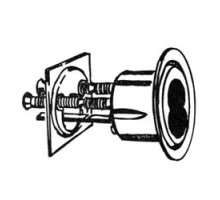ASSA ABLOY ACCENTRA  1212 626               Rim Lock Cylinder Housing, Standard, Satin Chrome, For 6-Pin Cylinder