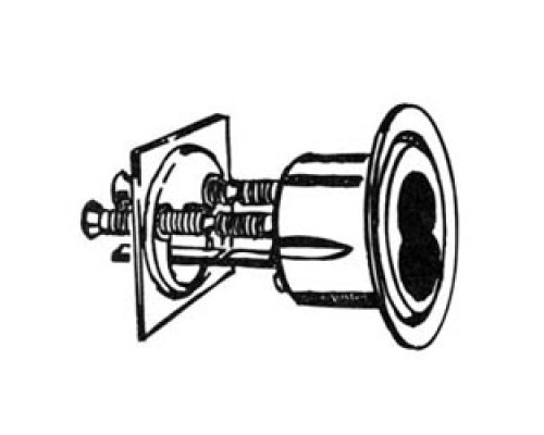 ASSA ABLOY ACCENTRA  1212 626               Rim Lock Cylinder Housing, Standard, Satin Chrome, For 6-Pin Cylinder
