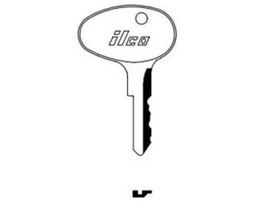 KABA ILCO CORP  1596 NP A13  AA00018932              Vehicle Key Blank, Brass, Nickel Plated, 13 Price Group, For Mitsubishi