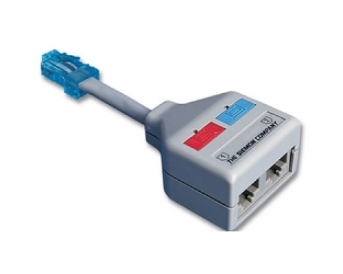 SIEMON COMPANY  YA4-A3-U1               Y Adapter, Splits a 4-pair T568B jack for 1-, 2- or 3-pair voice and 1-pair voice/modem