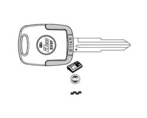 KABA ILCO CORP  EK3P-B114R NP A62  AX00004830              Vehicle Key, W, Electronic, Cloning Tool, Brass, Nickel Plated, 62 Price Group, For Saturn VUE