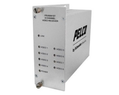 PELCO  FRV80D2M1ST               8 Channel 10-bit Digital Video Multiplexer 2 Data Bi-directional and 1 Contact Closure Bi-directional Receiver Multimode ST Connector