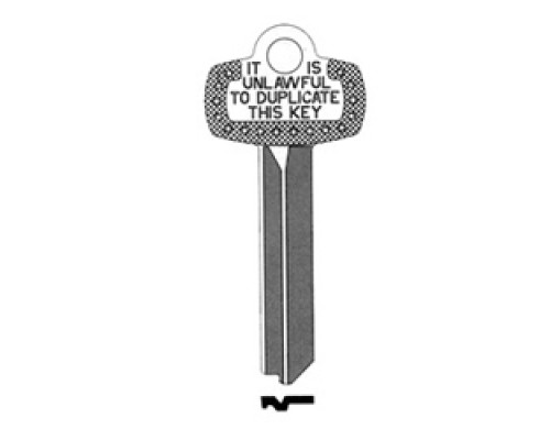 KABA ILCO CORP  1A1E1 NS A30  IAR63826163              Key Blank, Look-Alike, E Keyway, Natural Nickel Silver, 5 Price Group, For Best/Falcon