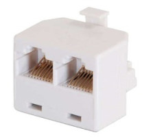 C2G  CG01938  CG01938              Modular T Adapter, 8-Pin, RJ45 Female to RJ45 Male, White