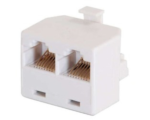 C2G  CG01938  CG01938              Modular T Adapter, 8-Pin, RJ45 Female to RJ45 Male, White