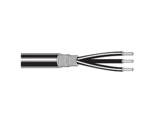 BELDEN BAV  9398 B591000               Multi-Conductor - Three-Conductor, Low-Impedance Cable 3 24 AWG PVC DBLS PVC Black, Matte