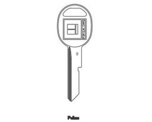 KABA ILCO CORP  GM-B NP A01               Key Blank, Look-Alike, Secondary, B, Brass, Nickel Plated, 1 Price Group, For General Motors